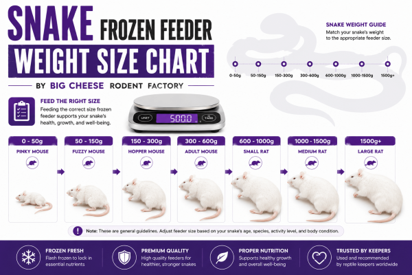 Snake Feeder Weight Size Chart | Frozen Feeder Mice & Rats