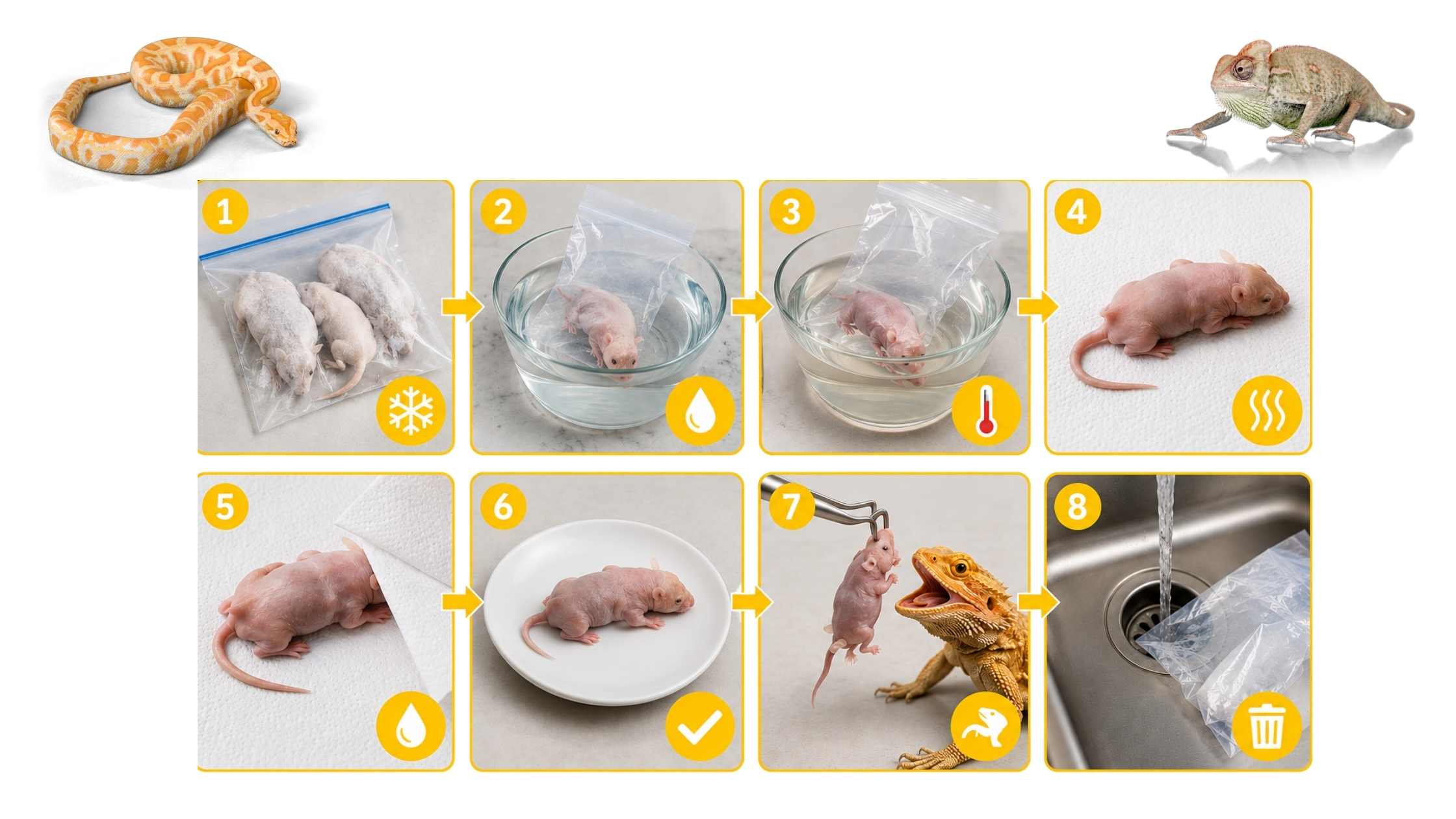 How to Safely Thaw Frozen Mice & Frozen Rats for Reptile Feeding?